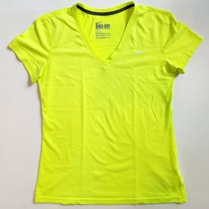 Nike Dri-Fit Neon Athletic Training T-shirt.  Women's Size M. READ